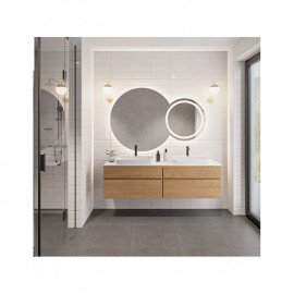 Круглое двойное зеркало с подсветкой F032 